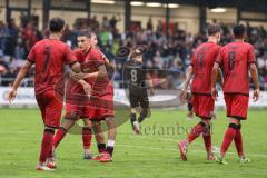 Toto Pokal; FC Sportfreunde Schwaig - FC Ingolstadt 04; Tor Jubel Treffer Emre Gül (5, FCI) Yann Sturm (7, FCI)