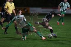 Landesliga - Saison 2025/26 - SV Manching - FC Ehekirchen - Dzenis Seferovic (Nr.6 - SV Manching) - Jakob Schaller schwarz Ehekirchen - Foto: Meyer Jürgen