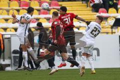 3.Liga - Saison 2022/2023 - SV 07 Elversberg - FC Ingolstadt 04 - Justin Butler (Nr.31 - FCI) - Maximilian  Dittgen (Nr.10 - FCI) - Carlo Sickinger (Nr.23 - SV Elversberg) - Foto: Meyer Jürgen