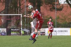 Kreisklasse - Saison 2023/24 - SV Stammham - SV Buxheim-  - Jonas Korn rot Stammham - Nico Duschek weiss Buxheim - Foto: Meyer Jürgen