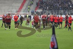 3.Liga - Saison 2022/2023 - FC Ingolstadt 04 -  - SV Waldhof-Mannheim - Die Mannschaft bedankt sich bei den Fans - Jubel - Foto: Meyer Jürgen