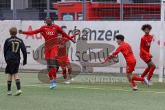 U 14 (C-Jun.) Förderliga BuLi/NLZ -  Saison 2021/2022 - FC Ingolstadt 04 - FC Bayern München - Stanko Djordjevic köpft den 4:0 Führungstreffer - jubel - Foto: Meyer Jürgen