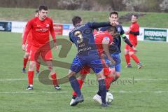 A-Klasse - Saison 2021/22 - SV Zuchering II - SV Haunwöhr - Rodi Al-Ahmad rot Zuchering - Andreas Finkenzeller blau Haunwöhr - Foto: Meyer Jürgen