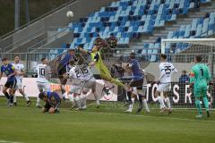 3.Liga - Saison 2022/2023 - 1. FC Saarbrücken - FC Ingolstadt 04 - Torwart Marius Funk (Nr.1 - FCI) - Marvin Cuni (Nr.9 - 1.FC Saarbrücken) - Foto: Meyer Jürgen