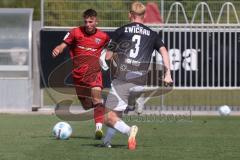 * Testspiel - Saison 2025/26 - FC Ingolstadt 04 - FSV Zwickau - Christensen Gustav (Nr.24 - FC Ingolstadt 04) - Josua von Baer (Nr.3 - FSV Zwickau) - Foto: Meyer Jürgen