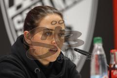 3. Liga; FC Ingolstadt 04 - Alemannia Aachen; Interview Pressekonferenz nach dem Spiel Cheftrainerin Sabrina Wittmann (FCI) Niederlage 0:3