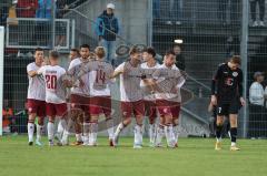 Toto Pokal; TSV Landsberg - FC Ingolstadt 04; Tor Jubel Treffer 2:3 Marcel Costly (22, FCI) Max Besuschkow (17, FCI) Simon Lorenz (32, FCI) Yannick Deichmann (20, FCI) Mattis Hoppe (2, FCI)