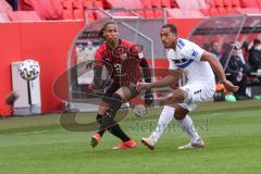 3. Liga - FC Ingolstadt 04 - Waldhof Mannheim - Caniggia Ginola Elva (14, FCI) Donkor Anton-Leander (19 Mannheim)