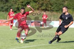 Kreisklasse - Saison 2023/2024 -SV Zuchering - SV Oberstimm - Sulaiman Abu Saleh rot Zuchering - Tobias Lang schwarz Oberstimm - Foto: Meyer Jürgen