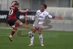 DFB Pokal - Frauen - Saison 2025/26 - FC Ingolstadt 04 Frauen - 1. FC Nürnberg - Melissa Kuya Kuya Strobel (Nr.19 - FC Ingolstadt Frauen I) - Baumgärtl Jacqueline rot Nürnberg - Foto: Meyer Jürgen