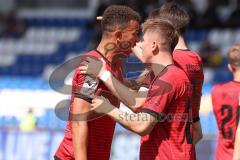 3. Liga - Saison 2025/26 - TSG Hoffenheim II - FC Ingolstadt 04  - Marcel Costly (Nr.22 - FCI) schiesst den 0:2 Führungstreffer - jubel - XXXXX - Foto: Meyer Jürgen