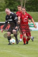 Kreisklasse - Saison 2023/24 - SV Zuchering - TSV Baar/Ebenhausen - Dominik Burghardt schwarz Ebenhausen - Nico Haas rot Zuchering - Foto: Meyer Jürgen