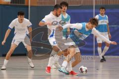 Hallenturnier MTV Ingolstadt - Saison 2025/26 - MTV Ingolstadt - Reichertshofen - Mentor Haliti weiss Reichertshofen - Levin Egredzija blau MTV - Foto: Meyer Jürgen