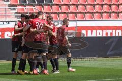 3. Liga - FC Ingolstadt 04 - FSV Zwickau - Tor Jubel Björn Paulsen (4, FCI) Stefan Kutschke (30, FCI) Merlin Röhl (34, FCI) Michael Heinloth (17, FCI)