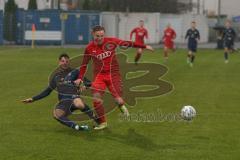 Bayernliga Süd - Saison 2021/2022 - FC Ingolstadt 04 II - TSV 1860 München II - Meikis Fabio (#19 FCI) - Leibelt Moritz blau #21 München - Foto: Meyer Jürgen