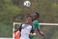 Bezirksliga - Saison 2025/26 - TSV Ober./Unterhaunstadt - FC Gerolfing - Amadeus Taubert grau Ober./Unterhaunstadt - Dissan Mutyaba grün Gerolfing - Foto: Meyer Jürgen