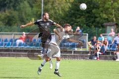 Kreisliga - Saison 2022/2023 - TSV Großmehring - Türk SV Ingolstadt - Ibrahim Sahin schwarz Türk SV Ing. - Leopold Hoch weiss Grossmehring - Foto: Meyer Jürgen