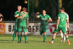Kreisliga - Saison 2023/24 - Relegation zur BZL - FC Gerolfing - SV Aschau -  Der 1:0 Führungstreffer durch Lukas Achhammer grün Gerolfing - jubel - Foto: Meyer Jürgen