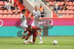 3. Liga; FC Ingolstadt 04 - 1. FC Schweinfurt 05; Zweikampf Kampf um den Ball Marcel Costly (22, FCI) Celebi Ekin (11 S05) Meißner Thomas (8 S05)