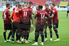 3.Liga - Saison 2022/2023 - FC Ingolstadt 04 -  - SV Waldhof-Mannheim - Tobias Bech (Nr.11 - FCI) trifft zum 1:0 Führungstreffer - Jubel - Foto: Meyer Jürgen