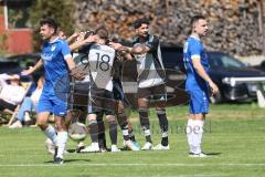 Kreisliga - Saison 2024/25- SV Menning - TSV Ober/Unterhaunstadt-  -  Der 0:1 Führungstreffer - jubel  -  - XXXXX - Foto: Meyer Jürgen