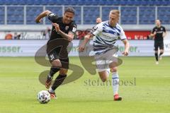 3. Liga - MSV Duisburg - FC Ingolstadt 04 - Justin Butler (31, FCI) Lukas Scepanik (7 MSV)