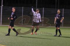 Audi Schanzer Amateur Cup 2022 -  Finale  - TSV Hohenwart - TSV Walpertskirchen -Oscar Appelmann weiss Hohenwart schiesst den 1:0 Führungstreffer - jubel  - 
Foto: Jürgen Meyer