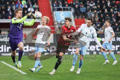 3. Liga; FC Ingolstadt 04 - TSV 1860 München; Hiller Marco (1 TSV) Calvin Brackelmann (17, FCI) Verlaat Jesper (4 TSV) Bär Marcel (15 TSV)