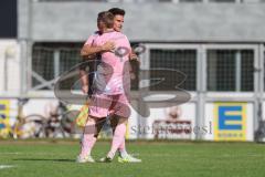 Bezirksliga - Saison 2025/26- TSV Gaimersheim - SVA Palzing - Der 2:2 Ausgleichstreffer durch Nico von Swiontek Brzezinski (Nr.17 - TSV Gaimersheim) - jubel - Quendrin Hoti  - Foto: Meyer Jürgen