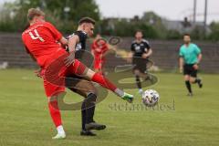 Bayernliga Süd - Saison 2022/2023 - FC Ingolstadt 04 - FC Memmingen - Benedikt Schwarzensteiner (Nr.4 - FCI II)  - Manuel Konrad schwarz Memmingen - Foto: Meyer Jürgen