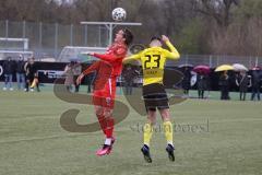 Bayernliga Süd - Saison 2022/2023 - FC Ingolstadt 04 - SV Kirchanschöring - Juan Ignacio Cabrera (Nr.27 - FCI II) - Huber Elias #23 gelb Kirchanschöring - Foto: Meyer Jürgen