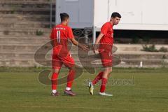 B-Junioren - Bayernliga -  Fc Ingolstadt 04 - SpVgg Greuther Fürth II -  Polat Arel rot FCI schiesst ein Tor - Jubel - Drakulic Ognjen rechts FCI - - Foto: Meyer Jürgen