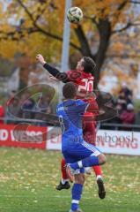 Kreisliga - Saison 2025/26- TSV Kösching - SV Zuchering - David Ostermeier blau Kösching - Marcel Preuß rot Zuchering - Foto: Meyer Jürgen