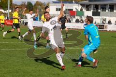 Kreisliga - Saison 2022/2023 - TSV Gaimersheim - FC Hitzhofen/Oberzell - Der 1:0 Führungstreffer durch Benjamin Anikin weiss Gaimersheim - jubel - Stefan Seitz Torwart Hitzhofen - Foto: Meyer Jürgen