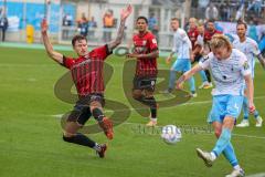 3.Liga - Saison 2022/2023 - TSV 1860 München - FC Ingolstadt 04 - Calvin Brackelmann (Nr.17 - FCI) - Jesper Verlaat (Nr.4 - 1860 München) - Foto: Meyer Jürgen
