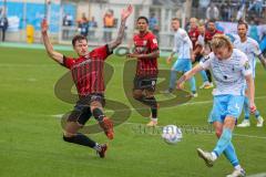 3.Liga - Saison 2022/2023 - TSV 1860 München - FC Ingolstadt 04 - Calvin Brackelmann (Nr.17 - FCI) - Jesper Verlaat (Nr.4 - 1860 München) - Foto: Meyer Jürgen