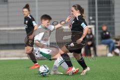 2. Bundesliga Frauen - Saison 2023/24 - FC Ingolstadt 04 Frauen - Borussia Mönchen Gladbach - Reininger Pija (Nr.21 - FCI) - Klensmann  Paula weiss Gladbach - Foto: Meyer Jürgen