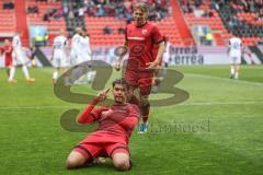 3. Liga; FC Ingolstadt 04 - SV Waldhof Mannheim; Tor Jubel Treffer Yann Sturm (7, FCI) 1:0 Führung Max Plath (14 FCI)