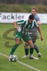 Landesliga - Saison 2025/26 - SV Manching - TSV Jetzendorf - Leon Peric (Nr.20 - SV Manching) - Frederic Rist grau Jetzendorf - Foto: Meyer Jürgen