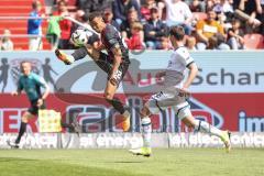 3. Liga; FC Ingolstadt 04 - Arminia Bielefeld; Zweikampf Kampf um den Ball Marcel Costly (22, FCI) Flanke Wörl Marius (38 AB)