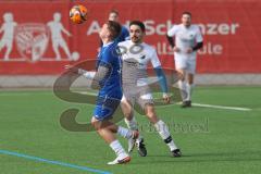 AUDI - Schanzer Amateur Cup - Finale- Saison 2024/25 - SV Hundszell - SV Menning - Florian Reszler blau Menning - Stefan Härdl weiss Hundszell - Foto: Meyer Jürgen