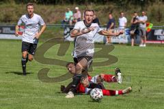 A-Klasse - Saison 2022/2023 - SV irsching - Knodorf - TV 1911 Vohburg  - Nicolas Nest weiss Irsching - Timo Sedlmeier rot Vohburg #5 - Foto: Meyer Jürgen