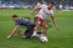 3. Liga - Saison 2025/26 - Waldhof Mannheim  -  FC Ingolstadt 04 - Lukas Klünter (Nr.24 - Waldhof Mannheim) - Marcel Costly (Nr.22 - FC Ingolstadt 04) - Foto: Meyer Jürgen