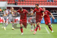 3. Liga; FC Ingolstadt 04 - SSV Jahn Regensburg; Tor Jubel Treffer 1:0 Max Besuschkow (17, FCI) Lukas Fröde (34, FCI) Frederik Christensen (11, FCI) Oliveira Nicolas (25 SSV)