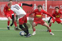 Schanzer Amateurcup 2026 - TSV Kösching - TSV Wolnzach-  - Ibo Miller weiss Wolnzach - Benedikt Schneeberger rot Kösching - Foto: Meyer Jürgen