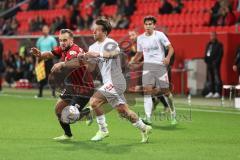 3. Liga; FC Ingolstadt 04 - FSV Zwickau; Zweikampf Kampf um den Ball Patrick Göbel (31 FSV) Dominik Franke (3 FCI)