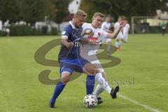 Kreisklasse - Saison 2023/2024 - TSV Großmehring - SV Buxheim - Maximilian Samweber blau Großmehring - Tobias Schmidt weiss Buxheim - Foto: Meyer Jürgen