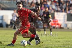 Freundschaftsspiel - Saison 2025/26 - FC Ingolstadt 04 II - Delay Sports - Jason Osei Tutu (Nr.11 - FC Ingolstadt II) - Robin Charles Traboulsi (Nr.4 - Delay Sports) - Foto: Meyer Jürgen