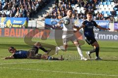 2024_1_27 - 3. Liga - Saison 2023/24 - 1. FC Saarbrücken - FC Ingolstadt 04 -  - Manuel Zeitz (Nr.8 - 1. FC Saarbrücken) - Pascal Testroet (Nr.37 - FC Ingolstadt 04) - Foto: Meyer Jürgen