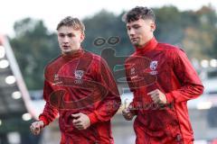3. Liga; SC Verl - FC Ingolstadt 04; vor dem Spiel Jasper Maljojoki (23, FCI) Mads Borchers (9, FCI)